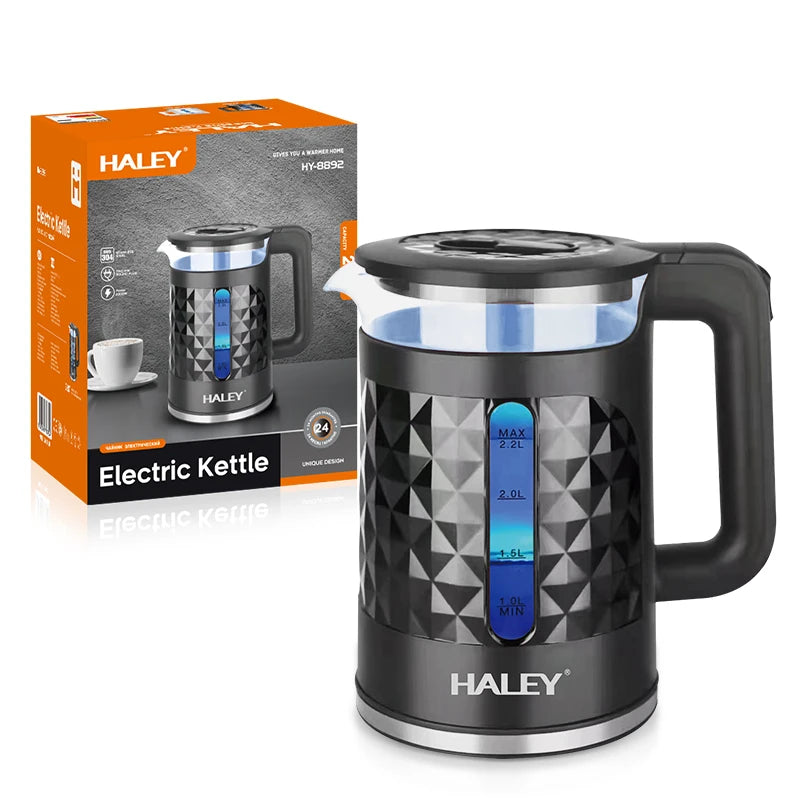 Smart Home Appliances 2.2L Electric Kettle Stainless Steel Household Warmer for Boiling and Keeping Tea Coffee or Water Hot