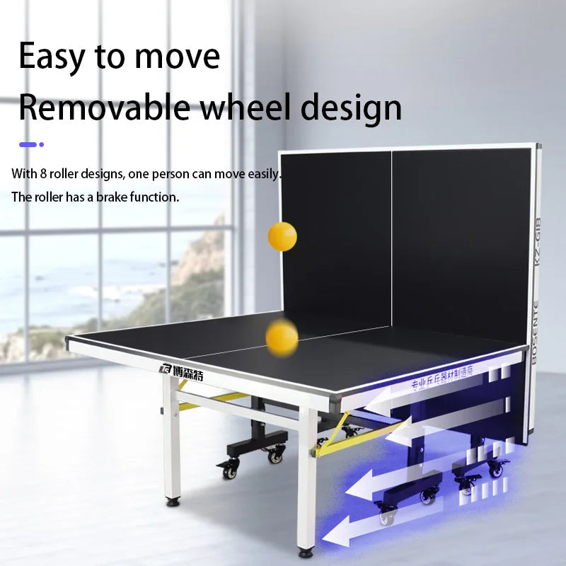 2024 Indoor/Outdoor MDF Folding Table Middle-Size Family Training Table for Pingpong Table Tennis