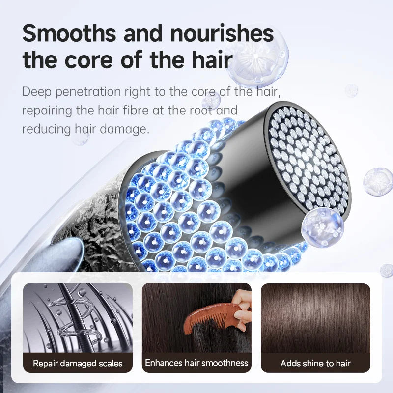 Electric Wall Mounted Hair Dryer Home Hotel Use LCD Temperature Control Plastic Concentrator Nozzle Convenience Outdoor